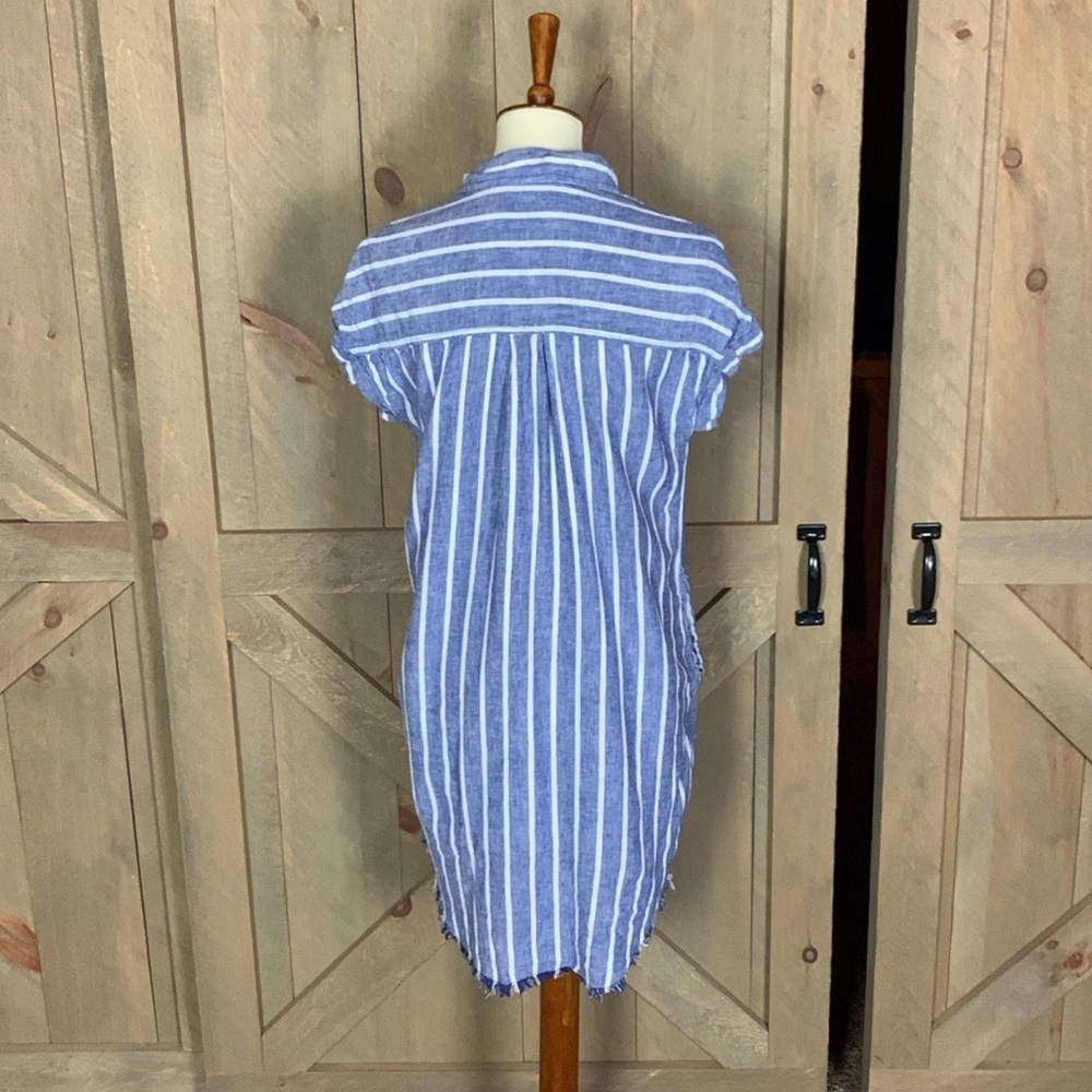 beachlunchlounge Striped Blue and White Mini Dress - Picture 11 of 15